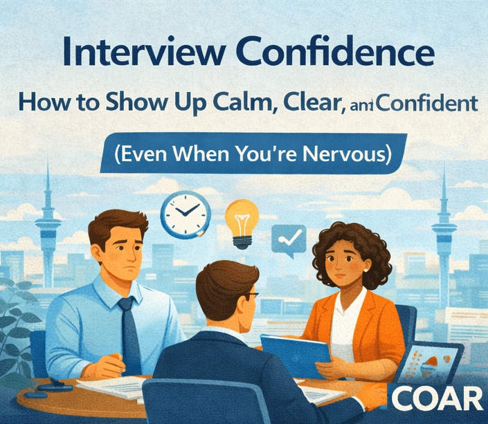 Interview Confidence: How to Show Up Calm, Clear, and Confident (Even When You’re Nervous)